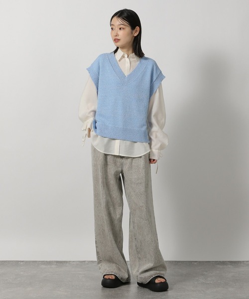 LAKOLE（ラコレ）の「スパンコールニットベスト / 491582（ベスト・レディース・アイボリー/ブラック/ブルー・FREE）」の15枚目の写真