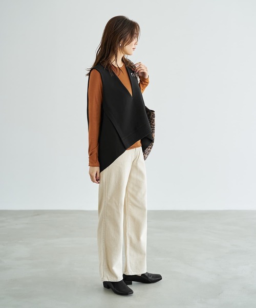 LUXE】前後差テールVネックベスト（ベスト）｜STYLE DELI（スタイル