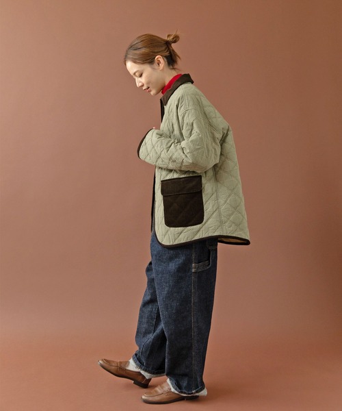 PAR ICI（パーリッシィ）の「EVOダウン リバーシブルハンティングブルゾン（ブルゾン・レディース・ベージュ/ネイビー・FREE）」の14枚目の写真