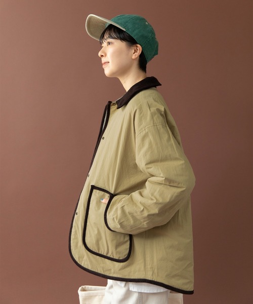 PAR ICI（パーリッシィ）の「EVOダウン リバーシブルハンティングブルゾン（ブルゾン・レディース・ベージュ/ネイビー・FREE）」の18枚目の写真