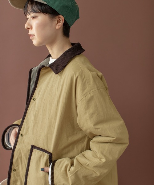 PAR ICI（パーリッシィ）の「EVOダウン リバーシブルハンティングブルゾン（ブルゾン・レディース・ベージュ/ネイビー・FREE）」の21枚目の写真