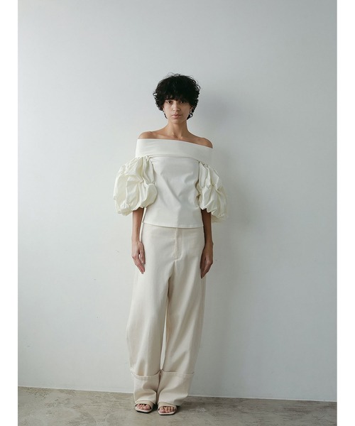 セール】ボリュームスリーブカットトップス（Tシャツ/カットソー
