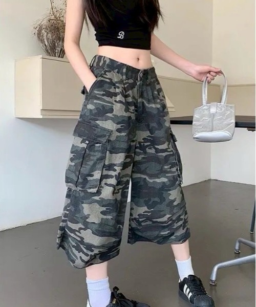 UP START(アップスタート)の「【LAMPOON】迷彩カーゴハーフパンツ(その他パンツ・レディース・グリーン・LARGE/MEDIUM/SMALL)」の7枚目の写真