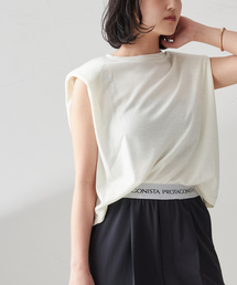 【PROTAGONISTA プロタゴニスタ】　パールTシャツ PROTAGONISTA＞イミテーションパールボタン Tシャツ