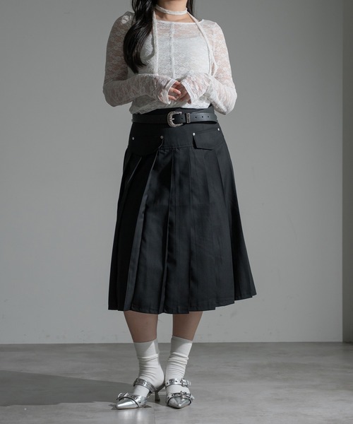 apres jour mignon(アプレジュールミニョン)の「ミドルプリーツスカート【ZOZOTOWN限定アイテム】(スカート・レディース・グレー/グレー系その他/ブラック・フリー/X-LARGE)」の21枚目の写真