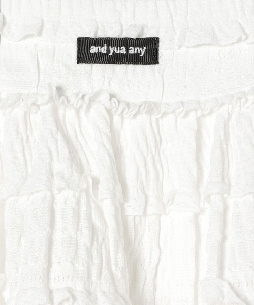 GLOBAL WORK（グローバルワーク）の「フリルミニスカートペチパンツ付き/AND YUA ANY/494838（スカート・キッズ・オフホワイト/グレー・MEDIUM/SMALL）」の3枚目の写真