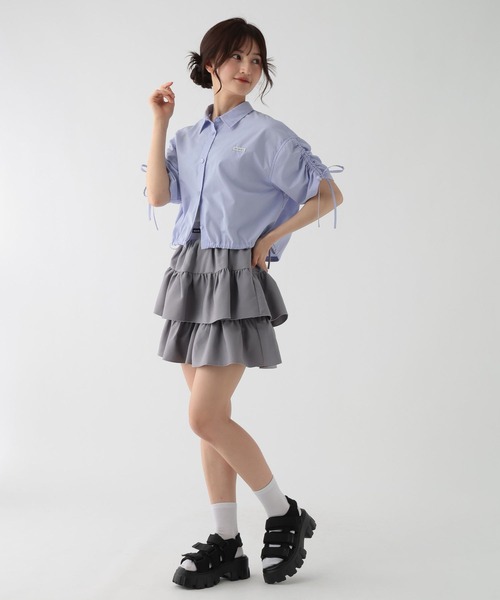 GLOBAL WORK（グローバルワーク）の「フリルミニスカートペチパンツ付き/AND YUA ANY/494838（スカート・キッズ・オフホワイト/グレー・MEDIUM/SMALL）」の21枚目の写真