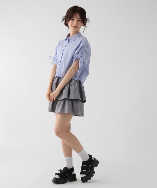 GLOBAL WORK（グローバルワーク）の「フリルミニスカートペチパンツ付き/AND YUA ANY/494838（スカート・キッズ・オフホワイト/グレー・MEDIUM/SMALL）」の22枚目の写真