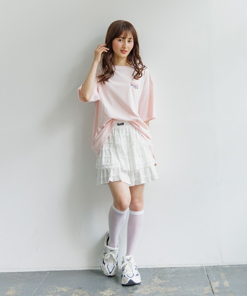 GLOBAL WORK（グローバルワーク）の「フリルミニスカートペチパンツ付き/AND YUA ANY/494838（スカート・キッズ・オフホワイト/グレー・MEDIUM/SMALL）」の19枚目の写真