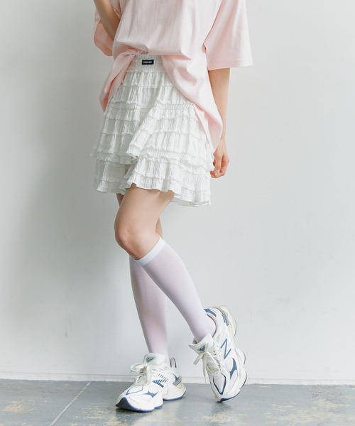 GLOBAL WORK（グローバルワーク）の「フリルミニスカートペチパンツ付き/AND YUA ANY/494838（スカート・キッズ・オフホワイト/グレー・MEDIUM/SMALL）」の17枚目の写真