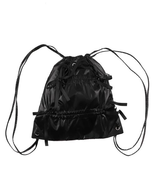WEGO(ウィゴー)の「WEGO/ドロストリボンギャザーナップサック(バックパック/リュック・レディース・ライトピンク/ブラック/その他1/その他2・FREE)」の19枚目の写真