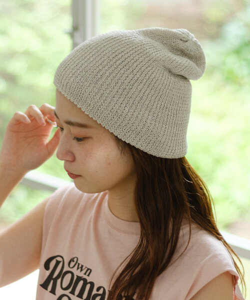 Kastane（カスタネ）の「ラメビーニー（ニットキャップ/ビーニー・レディース・ネイビー/ライトグレー/アイボリー・FREE）」の2枚目の写真