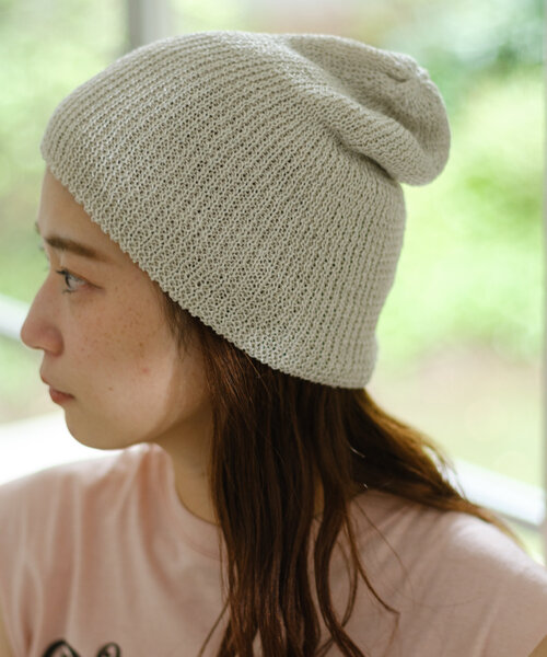 Kastane（カスタネ）の「ラメビーニー（ニットキャップ/ビーニー・レディース・ネイビー/ライトグレー/アイボリー・FREE）」の14枚目の写真