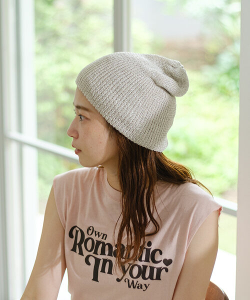 Kastane（カスタネ）の「ラメビーニー（ニットキャップ/ビーニー・レディース・ネイビー/ライトグレー/アイボリー・FREE）」の12枚目の写真