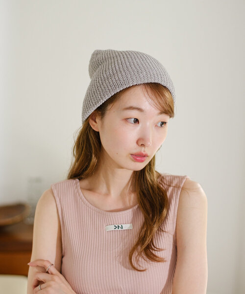 Kastane（カスタネ）の「ラメビーニー（ニットキャップ/ビーニー・レディース・ネイビー/ライトグレー/アイボリー・FREE）」の7枚目の写真