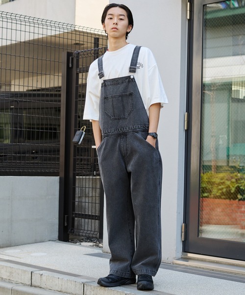 WEGO（ウィゴー）の「WEGO/デニムオーバーオール（サロペット/オーバーオール・メンズ・ブラック系3/スカイブルー・SMALL/MEDIUM）」の2枚目の写真