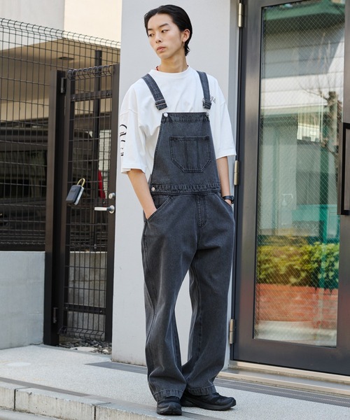 WEGO（ウィゴー）の「WEGO/デニムオーバーオール（サロペット/オーバーオール・メンズ・ブラック系3/スカイブルー・SMALL/MEDIUM）」の7枚目の写真