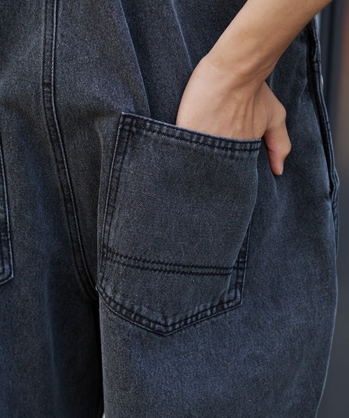 WEGO（ウィゴー）の「WEGO/デニムオーバーオール（サロペット/オーバーオール・メンズ・ブラック系3/スカイブルー・SMALL/MEDIUM）」の11枚目の写真