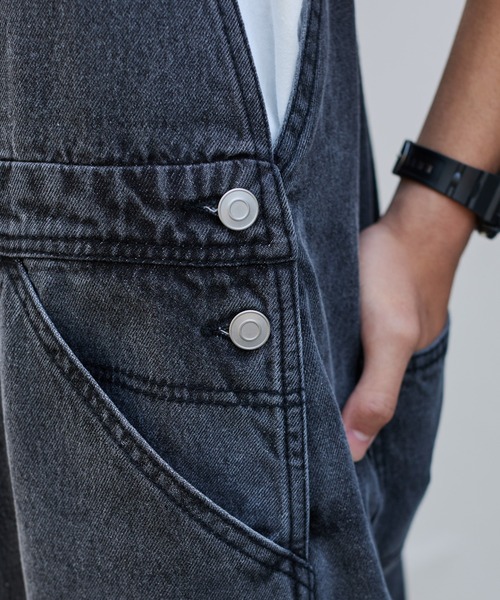 WEGO（ウィゴー）の「WEGO/デニムオーバーオール（サロペット/オーバーオール・メンズ・ブラック系3/スカイブルー・SMALL/MEDIUM）」の10枚目の写真