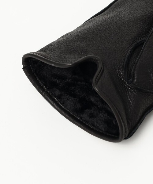 BEAMS HEART(ビームスハート)の「ディアスキン グローブ(手袋・メンズ・ダークブラウン/ブラック・ONE SIZE)」の4枚目の写真