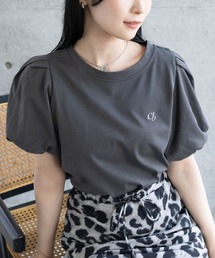 CLEAR BASIC | 袖バルーンワンポイント刺繍Tシャツ[着回し力抜群 大人 カジュアル]≪CLEAR BASIC≫(Tシャツ/カットソー)
