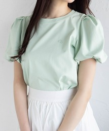 CLEAR BASIC | 袖バルーンワンポイント刺繍Tシャツ[着回し力抜群 大人 カジュアル]≪2025SS新作≫(Tシャツ/カットソー)