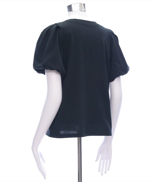 CLEAR BASIC（クリアベーシック）の「袖バルーンワンポイント刺繍Tシャツ[着回し力抜群 大人 カジュアル]≪SS新作≫（Tシャツ/カットソー・レディース・ブラック/オフホワイト/ミント/チャコールグレー・F）」の13枚目の写真