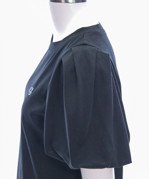 CLEAR BASIC（クリアベーシック）の「袖バルーンワンポイント刺繍Tシャツ[着回し力抜群 大人 カジュアル]≪SS新作≫（Tシャツ/カットソー・レディース・ブラック/オフホワイト/ミント/チャコールグレー・F）」の17枚目の写真