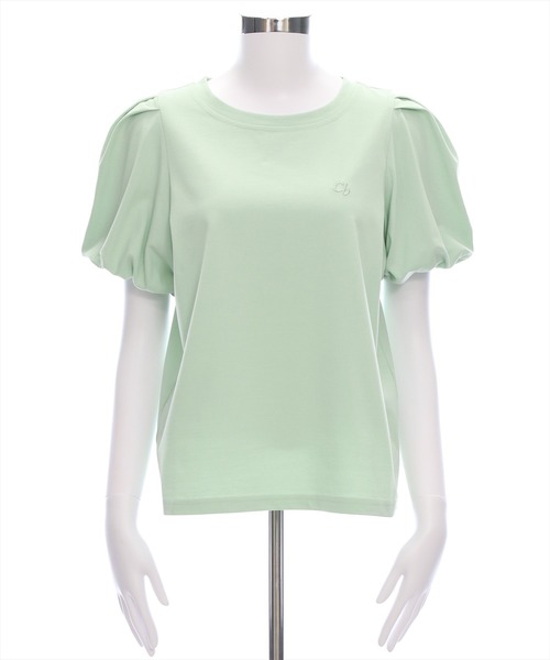 CLEAR BASIC（クリアベーシック）の「袖バルーンワンポイント刺繍Tシャツ[着回し力抜群 大人 カジュアル]≪SS新作≫（Tシャツ/カットソー・レディース・ブラック/オフホワイト/ミント/チャコールグレー・F）」の19枚目の写真