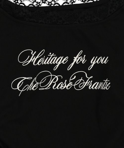 SPINNS（スピンズ）の「【2セットアイテム】半袖ピタカットソー/レースタイ/細マフラー付（Tシャツ/カットソー・レディース・ホワイト/チャコール/ブラック・ONESIZE）」の5枚目の写真