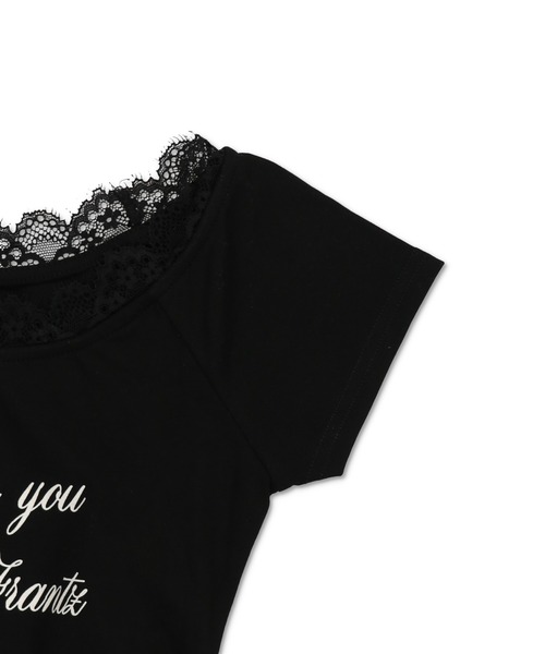 SPINNS（スピンズ）の「【2セットアイテム】半袖ピタカットソー/レースタイ/細マフラー付（Tシャツ/カットソー・レディース・ホワイト/チャコール/ブラック・ONESIZE）」の6枚目の写真