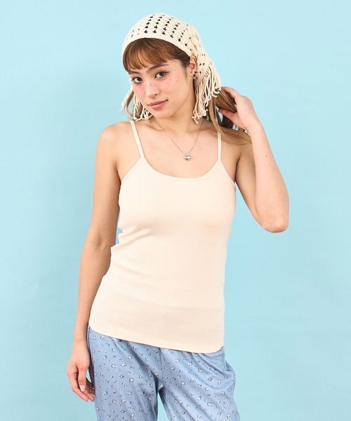 anap mimpi(アナップミンピ)の「カップ付きリブキャミソール(キャミソール・レディース・キナリ/モカ/グレー/ブラック・FREE)」の19枚目の写真