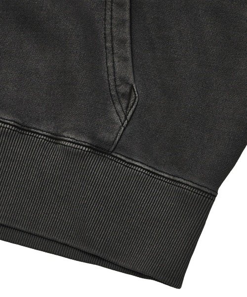 LOGO PATCH PIGMENT DYED ZIP UP SWEAT HOODIE（パーカー）｜X