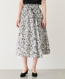 トワルドジュイ風花柄フレアスカート