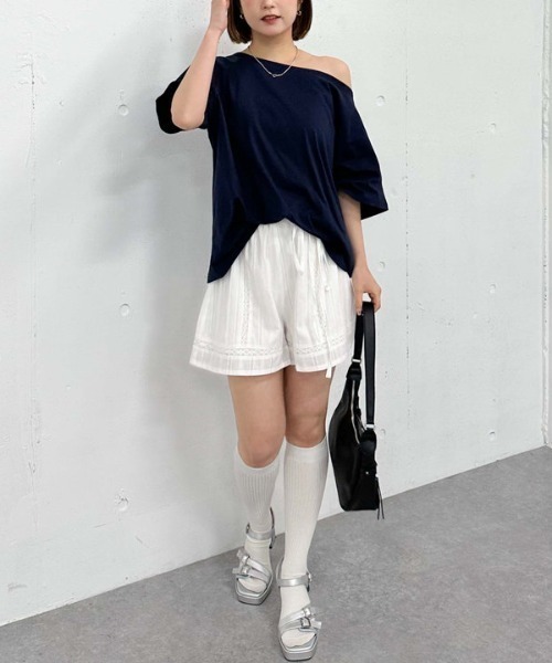 セール】コットンレースフレアショートパンツ（その他パンツ
