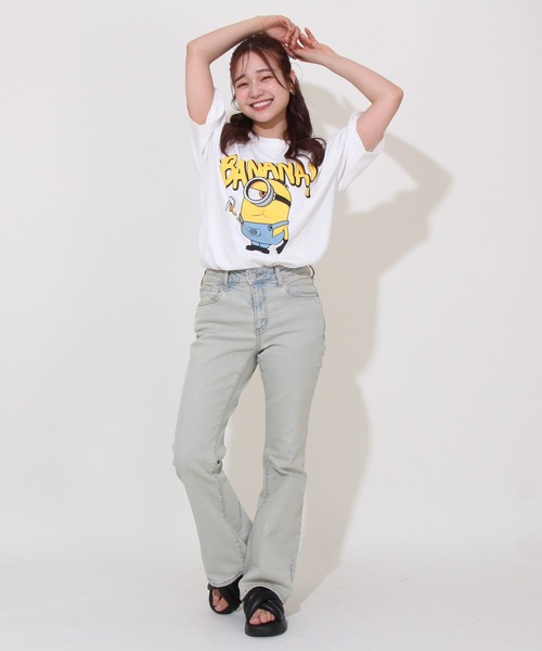 MINIONS（ミニオンズ）の「【綿100％】 親子お揃い ミニオン マジック Tシャツ 0457A（Tシャツ/カットソー・レディース・ホワイト・M/L/S）」の5枚目の写真