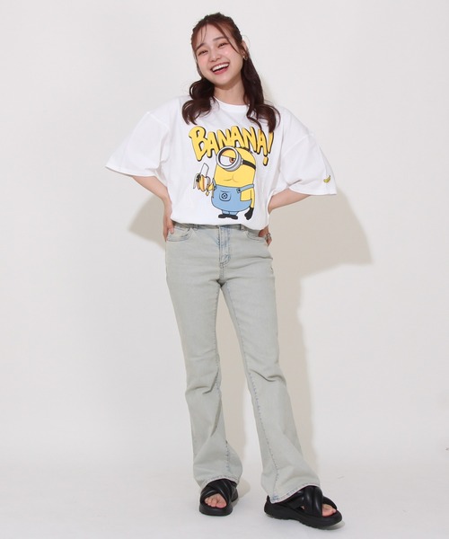 MINIONS（ミニオンズ）の「【綿100％】 親子お揃い ミニオン マジック Tシャツ 0457A（Tシャツ/カットソー・レディース・ホワイト・M/L/S）」の6枚目の写真