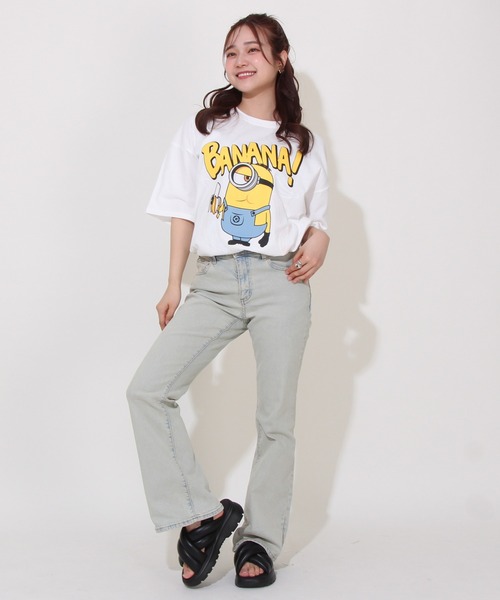 MINIONS（ミニオンズ）の「【綿100％】 親子お揃い ミニオン マジック Tシャツ 0457A（Tシャツ/カットソー・レディース・ホワイト・M/L/S）」の7枚目の写真