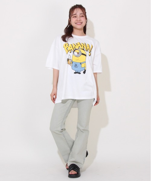 MINIONS（ミニオンズ）の「【綿100％】 親子お揃い ミニオン マジック Tシャツ 0457A（Tシャツ/カットソー・レディース・ホワイト・M/L/S）」の10枚目の写真