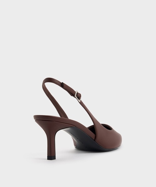  ☆Dainty キトゥンヒール スリングバック パンプス バックルストラップ キトゥンヒールスリングバックパンプス