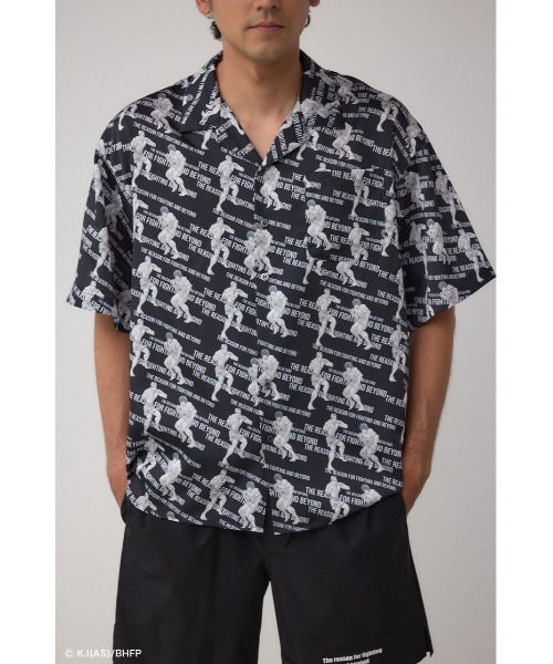 セール】【BREAKINGDOWN×範馬刃牙×AZUL】コラボ総柄シャツ（シャツ