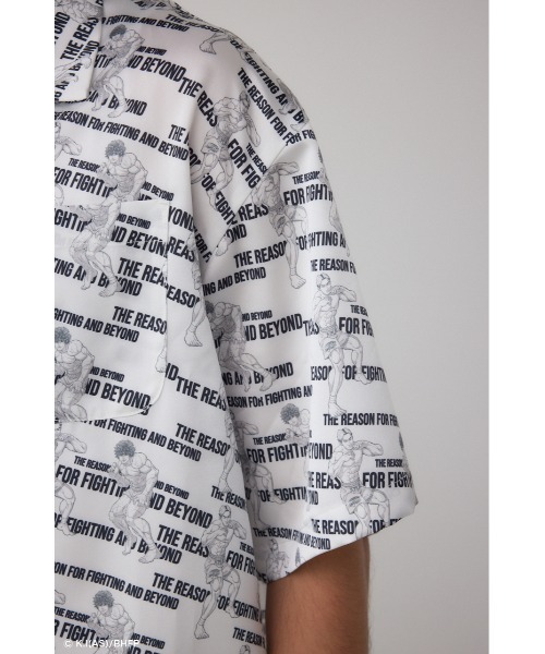 AZUL by moussy(アズールバイマウジー)の「【BREAKINGDOWN×範馬刃牙×AZUL】コラボ総柄シャツ(シャツ/ブラウス・メンズ・ホワイト/ブラック・MEDIUM/LARGE)」の11枚目の写真