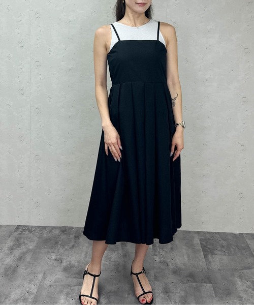 Per sist ence（パーシエンス）の「ブロードタックキャミワンピース（ワンピース・レディース・ブラウン/ブラック/アイボリー/ブルー・ONE SIZE）」の3枚目の写真