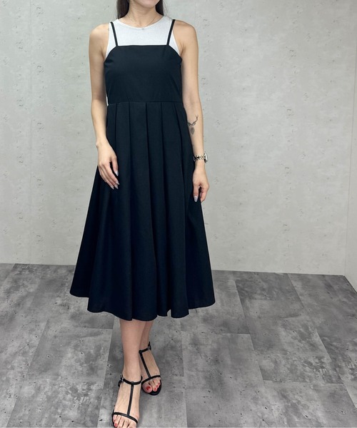 Per sist ence（パーシエンス）の「ブロードタックキャミワンピース（ワンピース・レディース・ブラウン/ブラック/アイボリー/ブルー・ONE SIZE）」の6枚目の写真