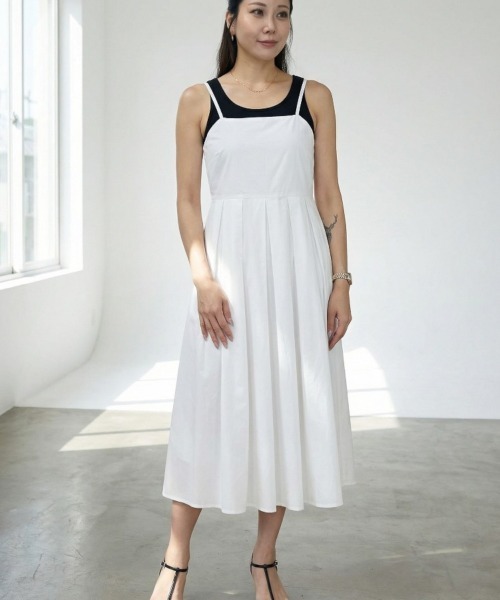 Per sist ence（パーシエンス）の「ブロードタックキャミワンピース（ワンピース・レディース・ブラウン/ブラック/アイボリー/ブルー・ONE SIZE）」の19枚目の写真