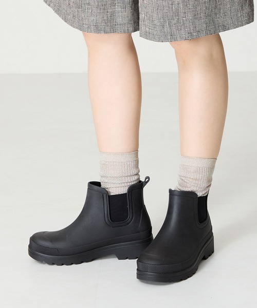 ORiental TRaffic（オリエンタルトラフィック）の「アンクル丈サイドゴア厚底レインブーツ/R-0023（レインシューズ・レディース・ブラック・S/M/L/LL）」の7枚目の写真