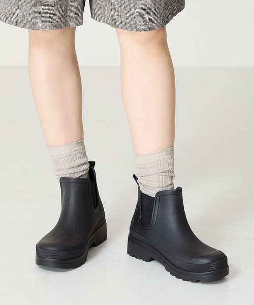 ORiental TRaffic（オリエンタルトラフィック）の「アンクル丈サイドゴア厚底レインブーツ/R-0023（レインシューズ・レディース・ブラック・S/M/L/LL）」の8枚目の写真