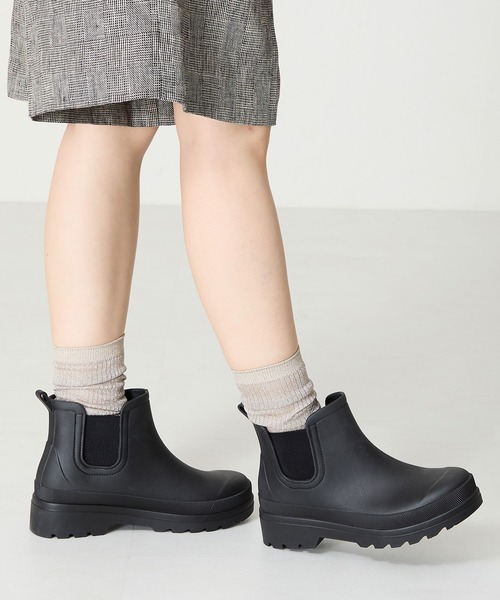 ORiental TRaffic（オリエンタルトラフィック）の「アンクル丈サイドゴア厚底レインブーツ/R-0023（レインシューズ・レディース・ブラック・S/M/L/LL）」の11枚目の写真