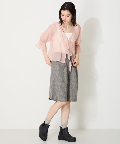 ORiental TRaffic（オリエンタルトラフィック）の「アンクル丈サイドゴア厚底レインブーツ/R-0023（レインシューズ・レディース・ブラック・S/M/L/LL）」の19枚目の写真