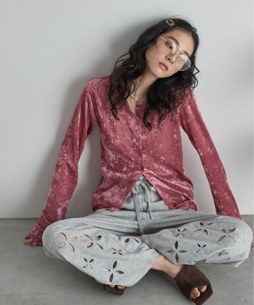 セール】2WAYベロアカーディガン（カーディガン/ボレロ）｜THE YOn